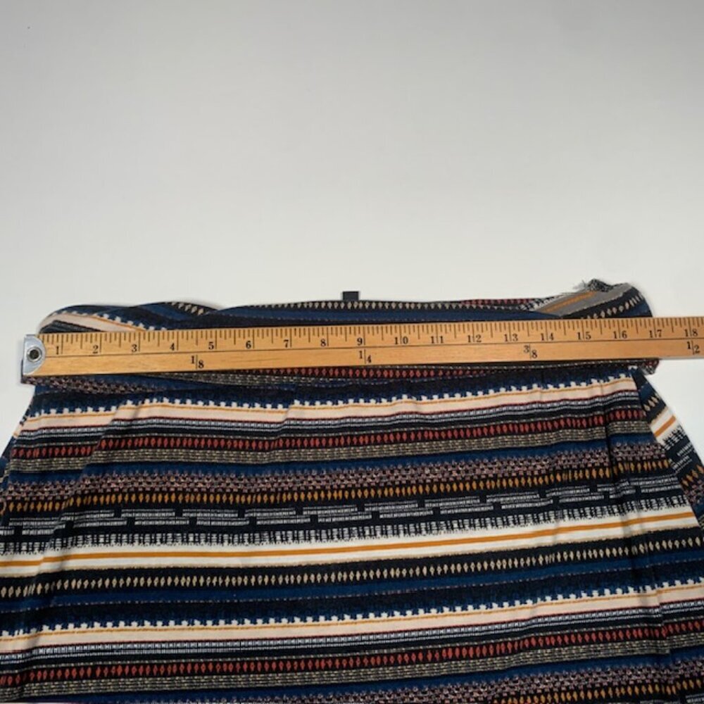 Lily Morgan XL Geometric Stripe Midi Skirt Stretch A-Line Pull On - Picture 5 of 8